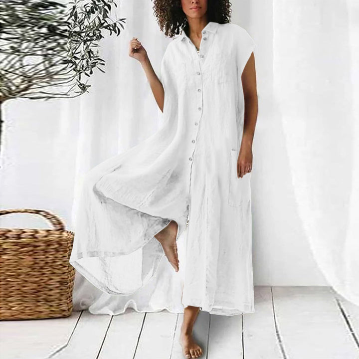 Drune | Super Stylischer Leinen Jumpsuit Für Damen