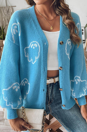 Drune | Halloween-Geist-Button-Pullover