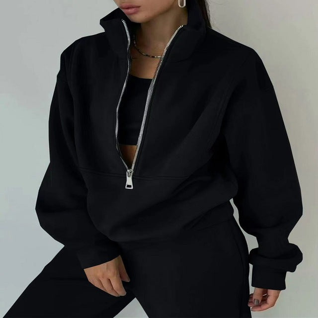 Drune | teiliges sportliches Set - trendige Damen Sweatjacke mit Jogginghose