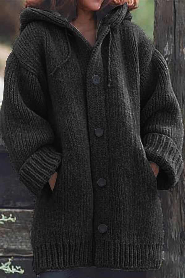 Drune | Stylischer und bequemer Khaki-Hoodie-Cardigan