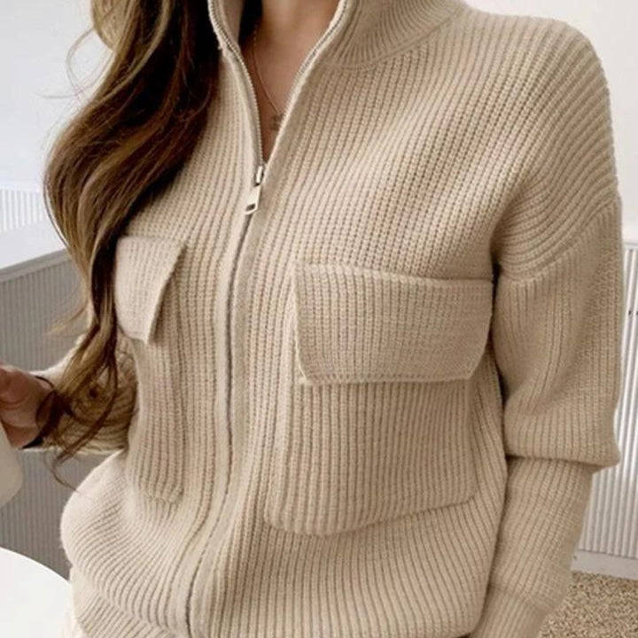 Drune | Strickpullover mit Reißverschluss und Taschen für den Freizeitlook
