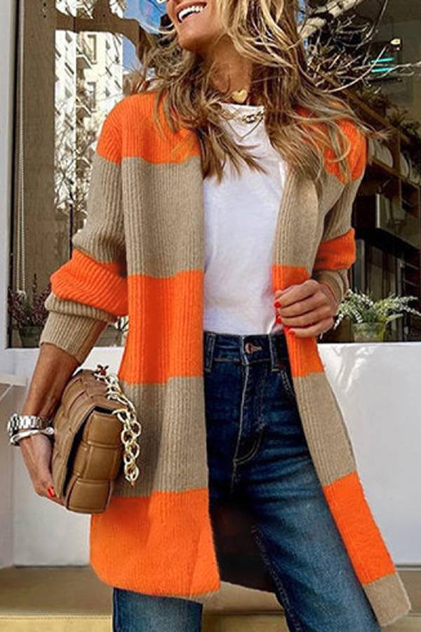Drune | Farbblock Strickjacke