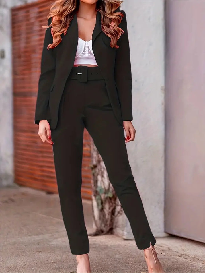 Drune | Elegantes Set mit offenem Blazer und Hose