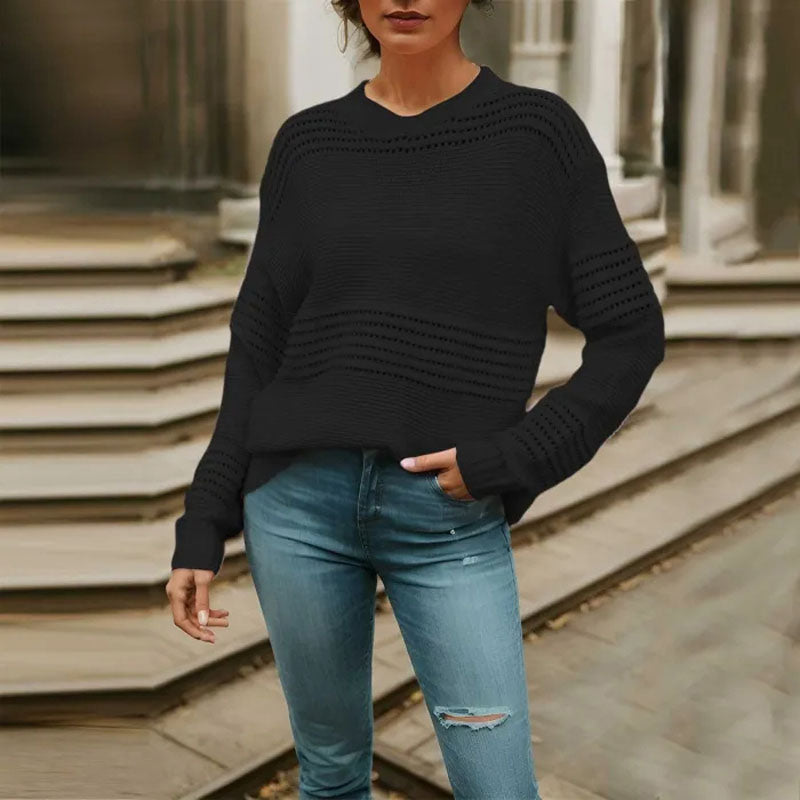 Drune | Pullover - Damen Frühling Loch Strickpullover