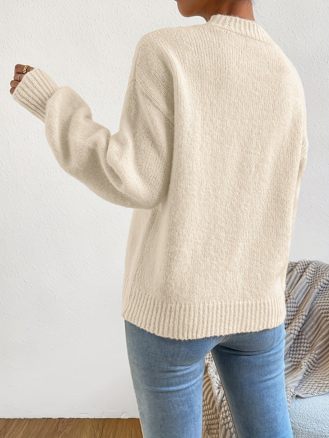 Drune | Oversize Strickpullover mit Rundhalsausschnitt – Weich & stylisch für kalte Tage