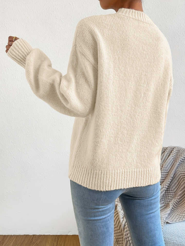 Drune | Oversize Strickpullover mit Rundhalsausschnitt – Weich & stylisch für kalte Tage