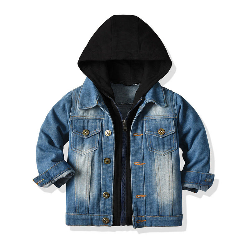 Drune Denim-Jacke mit Kapuze