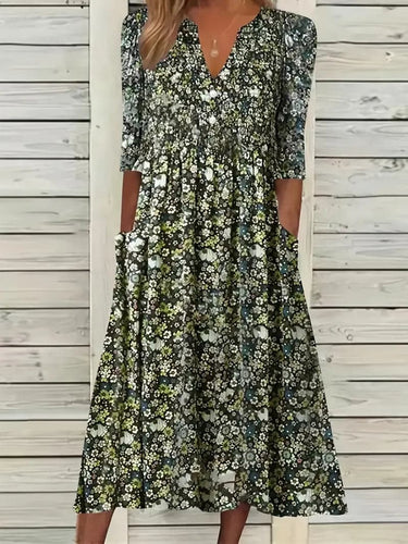Drune | Wunderschönes Maxi-Kleid mit Falten