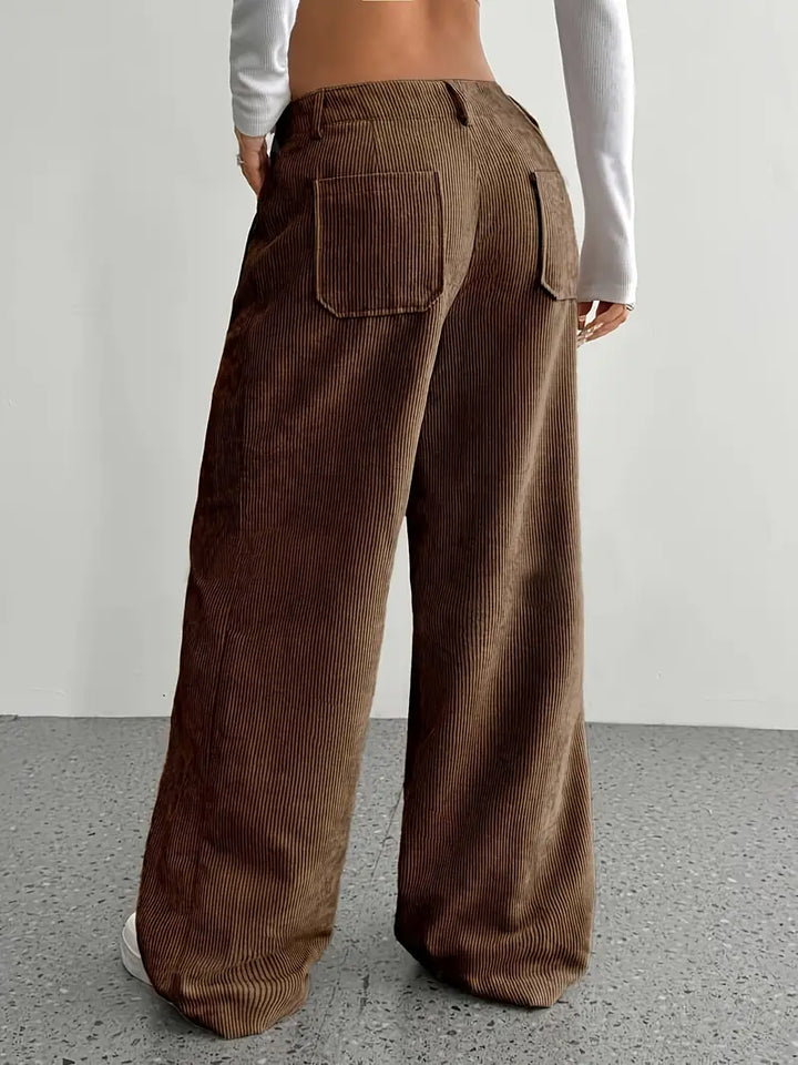 Drune | Cordhose Mit Weitem Bein Für Frauen