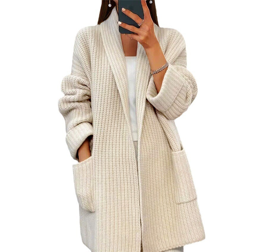 Drune | Mantel Strickjacke Mit Breiten Taschen
