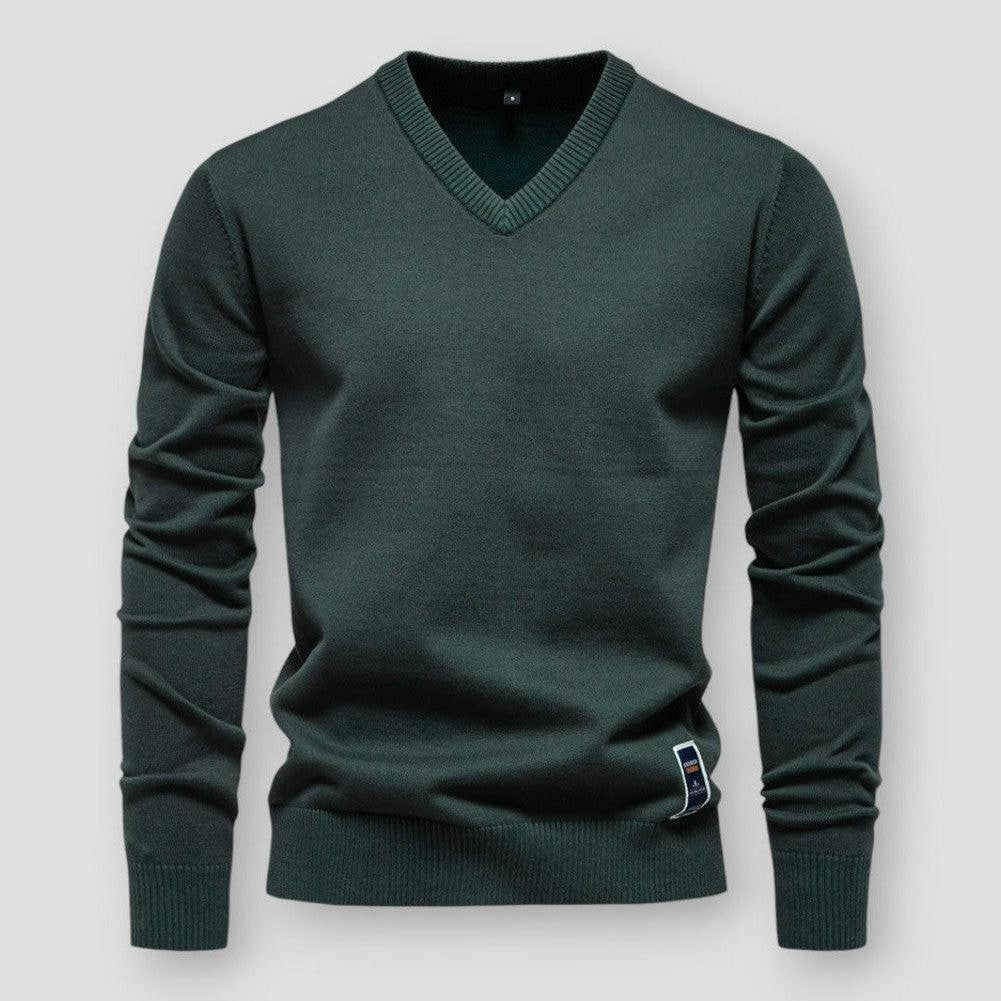 Drune | Bequemer Herbstpullover mit V-Ausschnitt für Herren