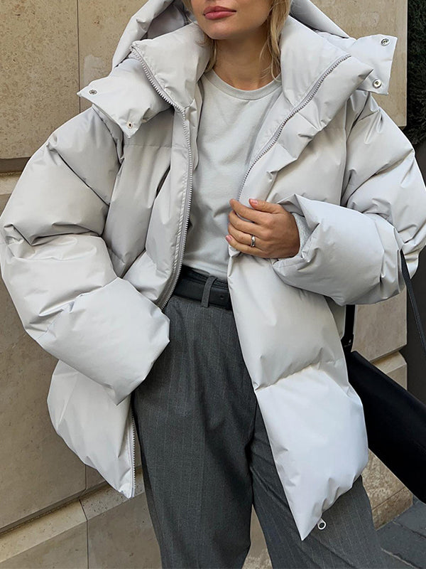 Drune | mehrfarbiges gepolstertes Jacket mit Kapuze