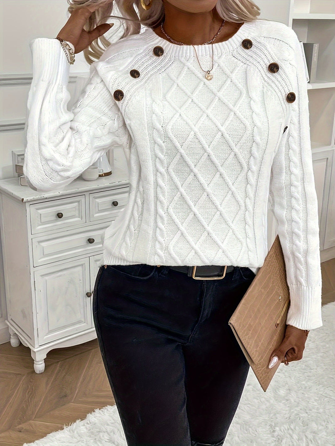 Drune | Kabelstrickpullover Damen