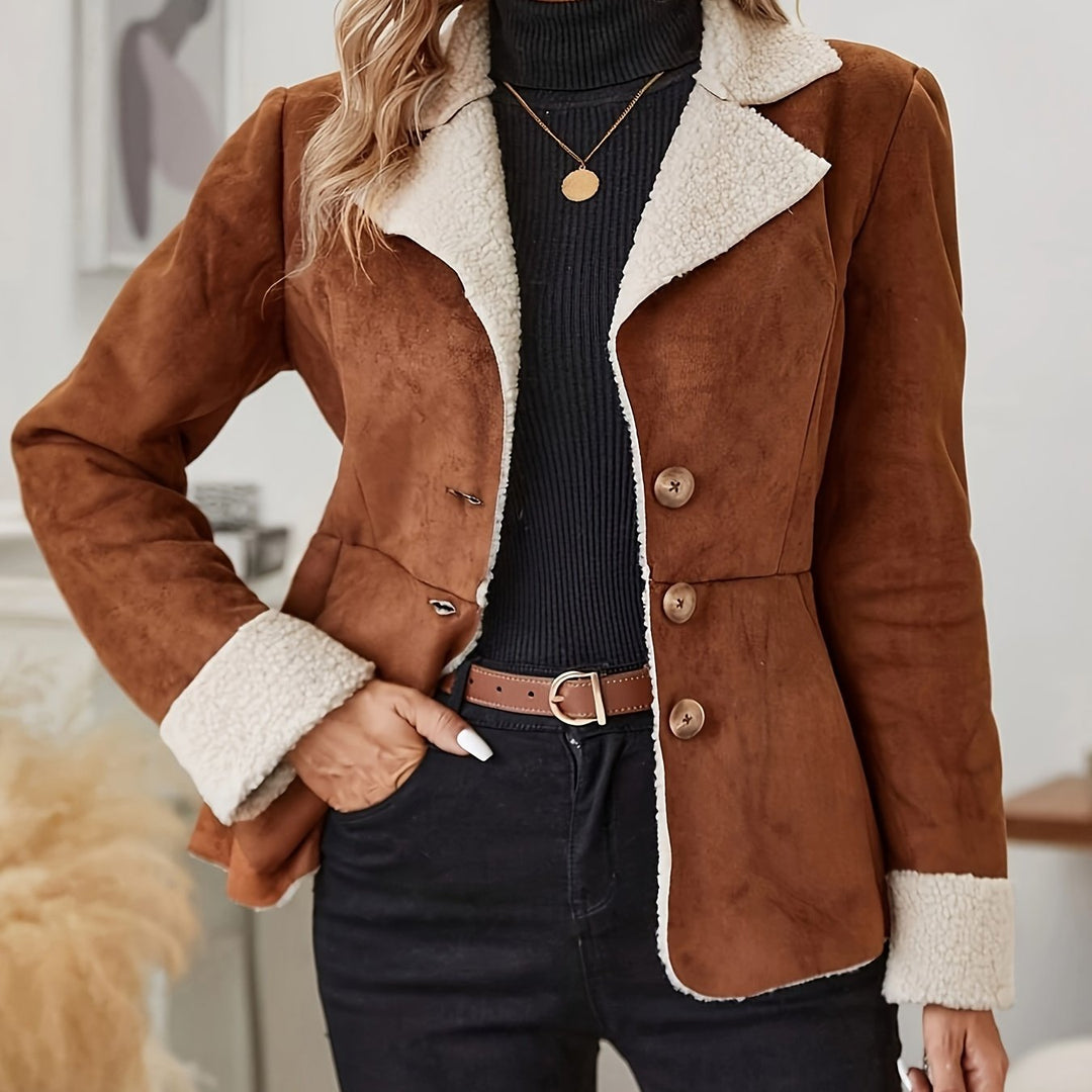 Drune | Thermo-Mantel mit Faux-Fur-Kragen