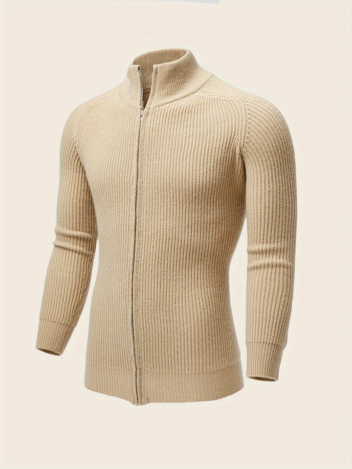 Drune | Herren Pullover Strickjacke mit Reißverschluss