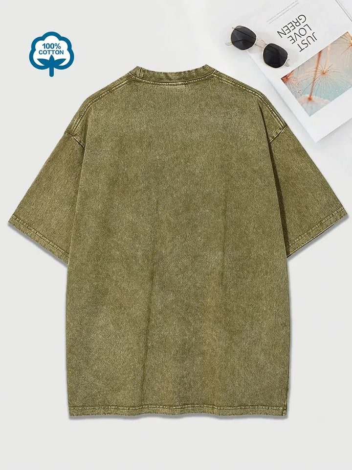 Drune | Baumwoll-T-Shirt mit Rundhalsausschnitt