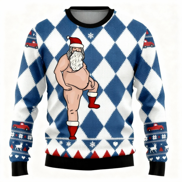 Drune | Hässlicher Weihnachts-Pullover Party [2025] | Verrücktes Santa-Muster Edition