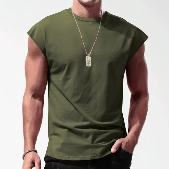 Drune | Einfarbiges Weste-T-Shirt