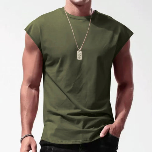 Drune | Einfarbiges Weste-T-Shirt