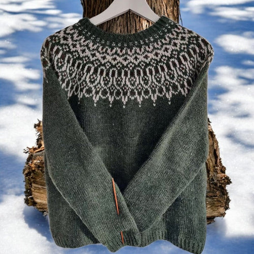 Drune | Jacquard Pullover Im Eleganten Design