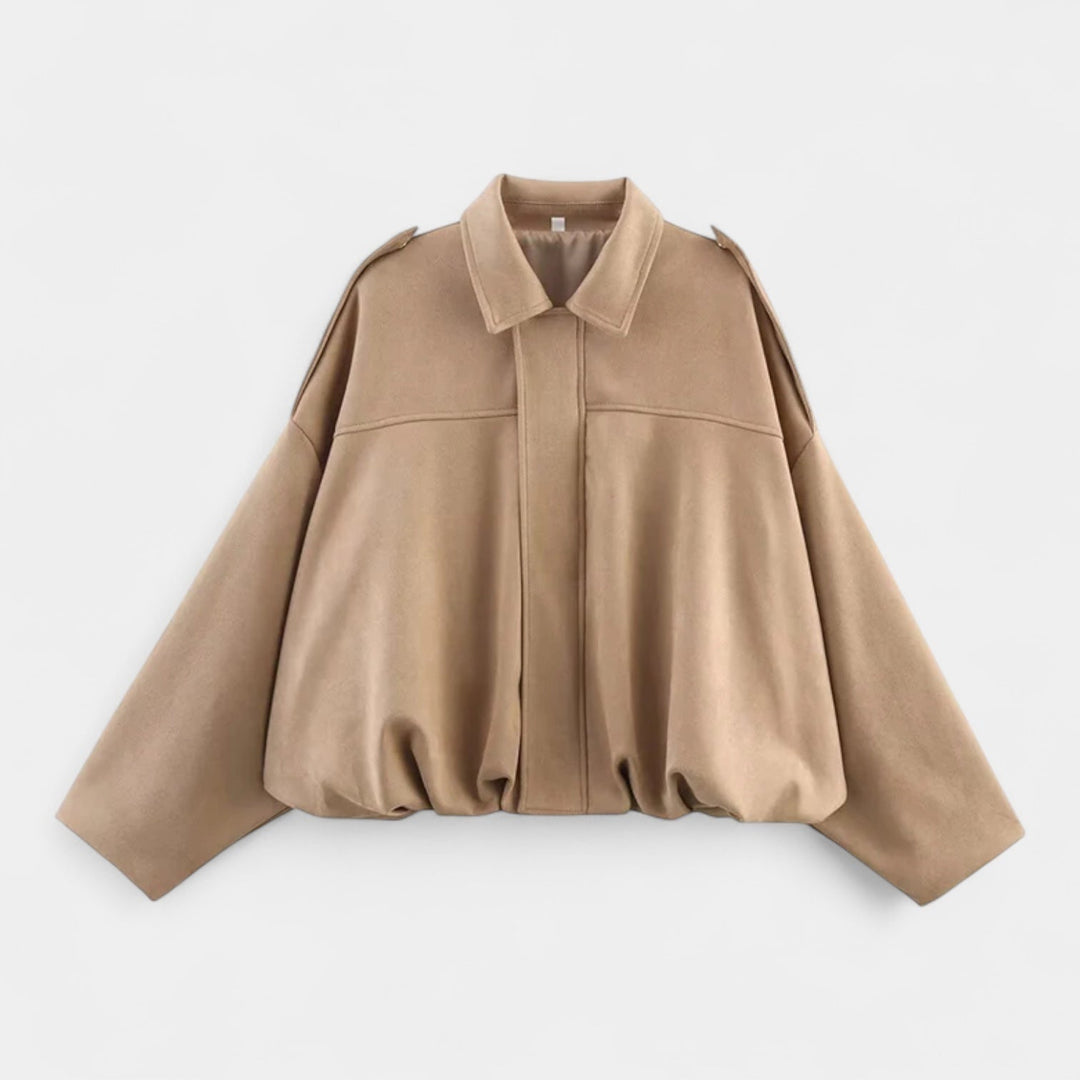 Drune | Modehaus - Damenjacke im Militärstil aus Wildlederimitat
