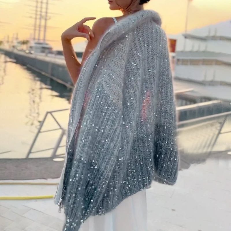 Drune | Strickjacke mit Glitzerpailletten