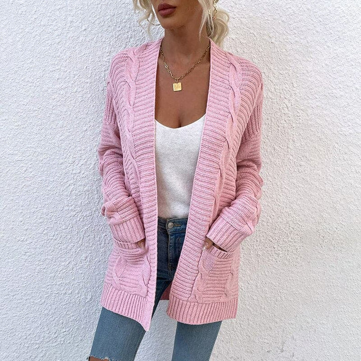 Drune | Cardigan - Strick - Offene Front - Lockere Passform - Mit Taschen - Langarm