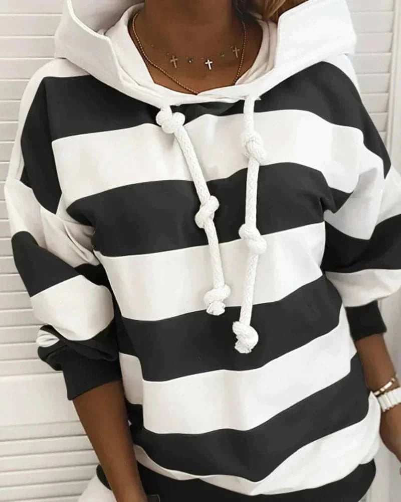 Drune | Hoodie Strickdetails Lockere Passform Weiche Materialien