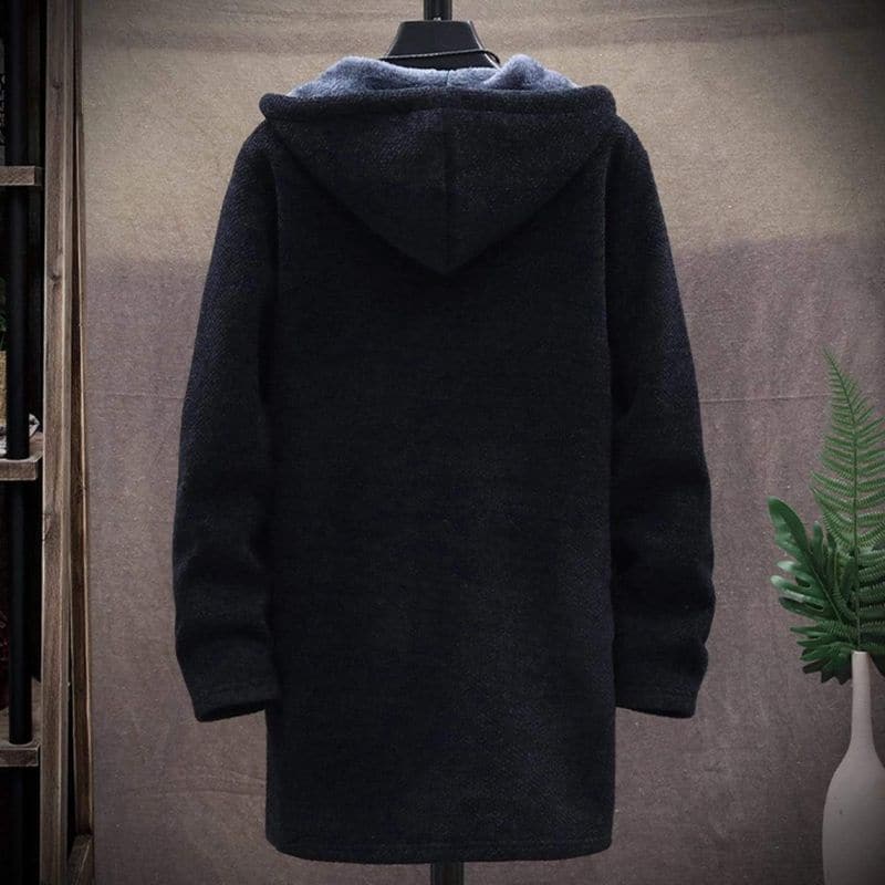 Drune | Jacke - Wollmischung - Kordelzugkapuze - Gefüttert und Warm - Reißverschluss & Seitentaschen