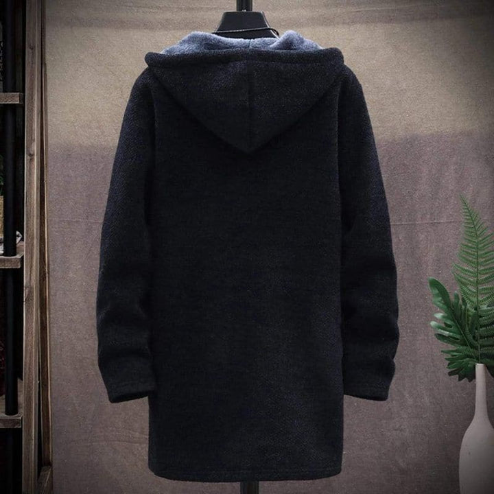 Drune | Jacke - Wollmischung - Kordelzugkapuze - Gefüttert und Warm - Reißverschluss & Seitentaschen