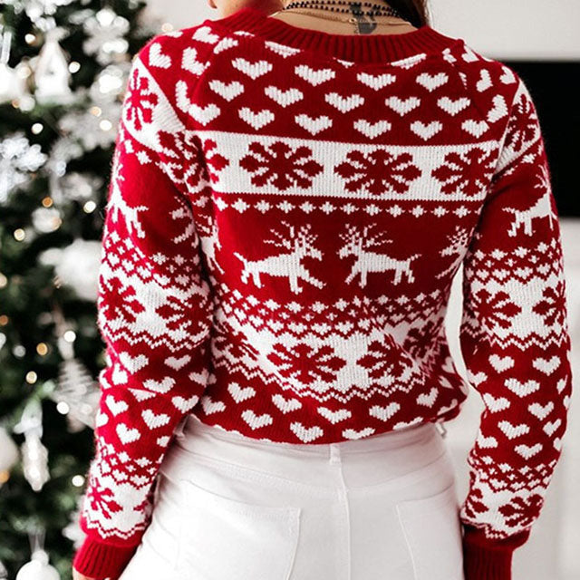 Drune | Modischer Weihnachtsstrickpullover für Winter