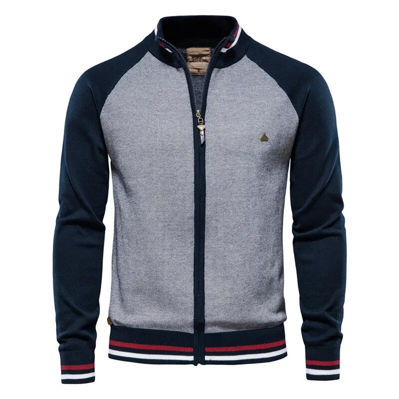 Drune | Warme und lässige College-Strickjacke