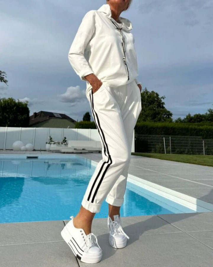 Drune | Zweiteilige Satz mit Damen Kapuzen Sweatshirt und Hosen