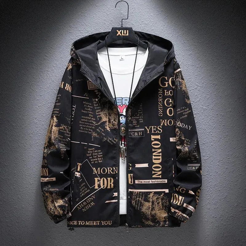 Drune | Umkehrbare Herrenjacke mit Camouflage-Druck
