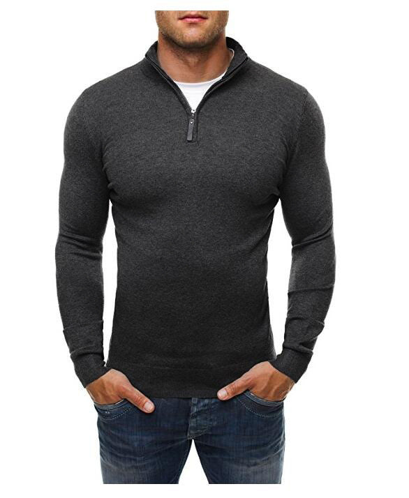 Drune | Herren Rollkragenpullover mit Reißverschluss
