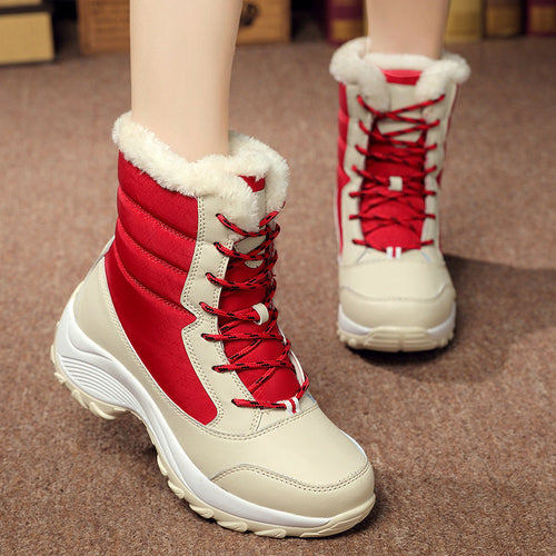 Drune | wasserdichte Winterstiefel mit Plüschfutter, Schnürverschluss und stabiler Sohle