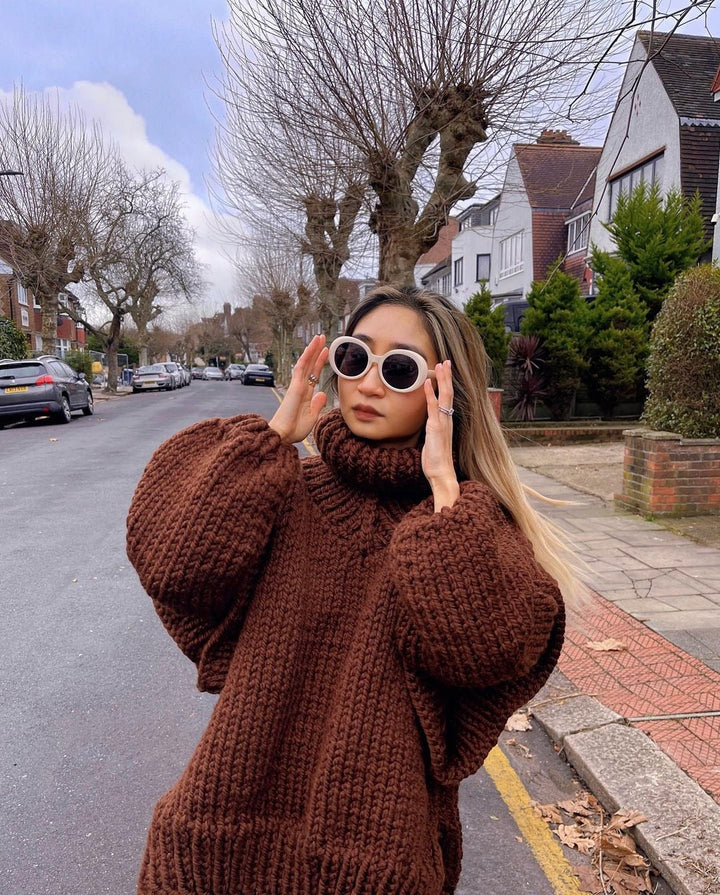 Drune | Strick Oversize Rollkragenpullover für Damen