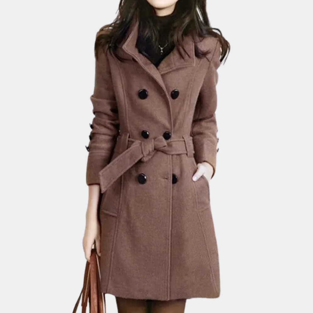 Drune | Eleganter Wintergürtel-Mantel für Damen