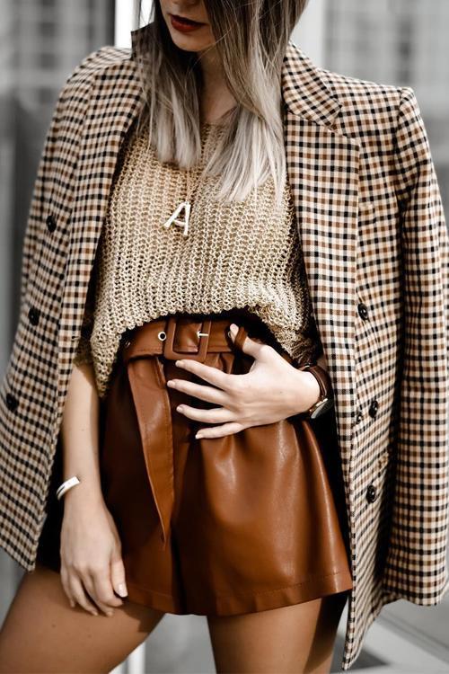 Drune | Karierter Blazer mit langen Ärmeln