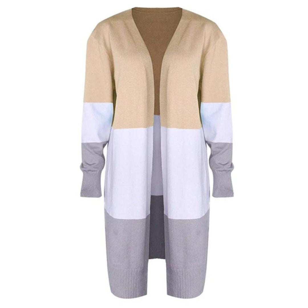 Drune | Strickjacke mit Farbblock und offener Front