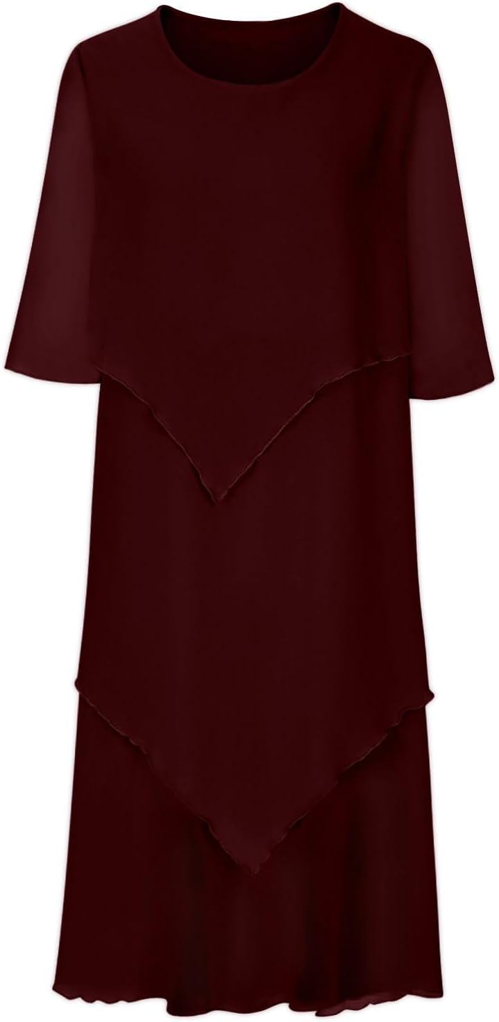 Drune | Elegantes Chiffonkleid mit Lagen-Look