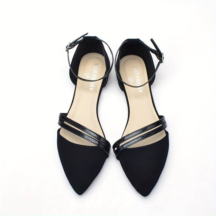 Drune | Leichte Flache Sandalen mit Schnalle und Spitzem Zeh