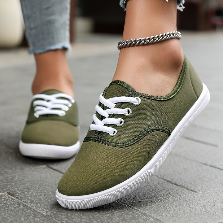 Drune | Bequeme Niedrige Canvas Sneakers in Weiß