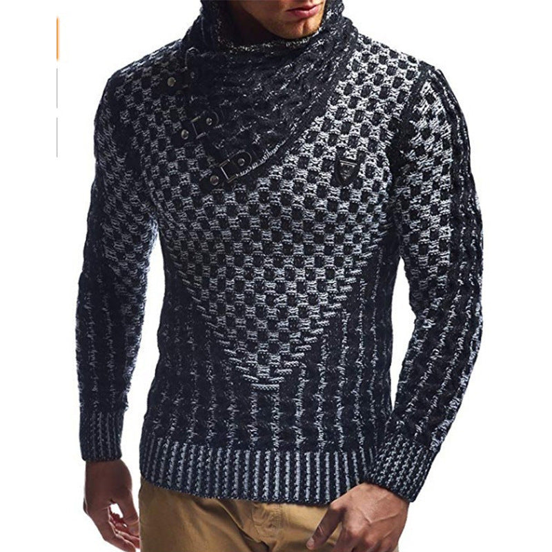 Drune | Herren Rollkragenpullover mit Verschluss