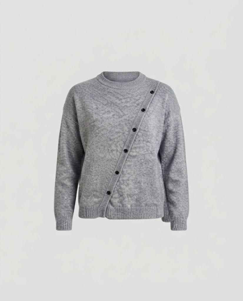 Damen Oversize-Buttoncardigan aus weichem Feinstrick mit Schulter-Cut-Out Drune