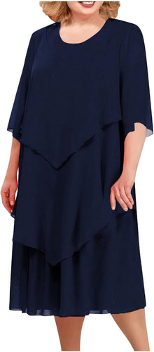 Drune | Elegantes Chiffonkleid mit Lagen-Look