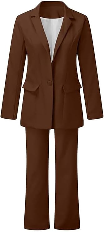 Drune Damenanzug – Stilvoller Zweiteiler mit Blazer & langer Hose, Eleganter Hosenanzug für Business, Abend & Events