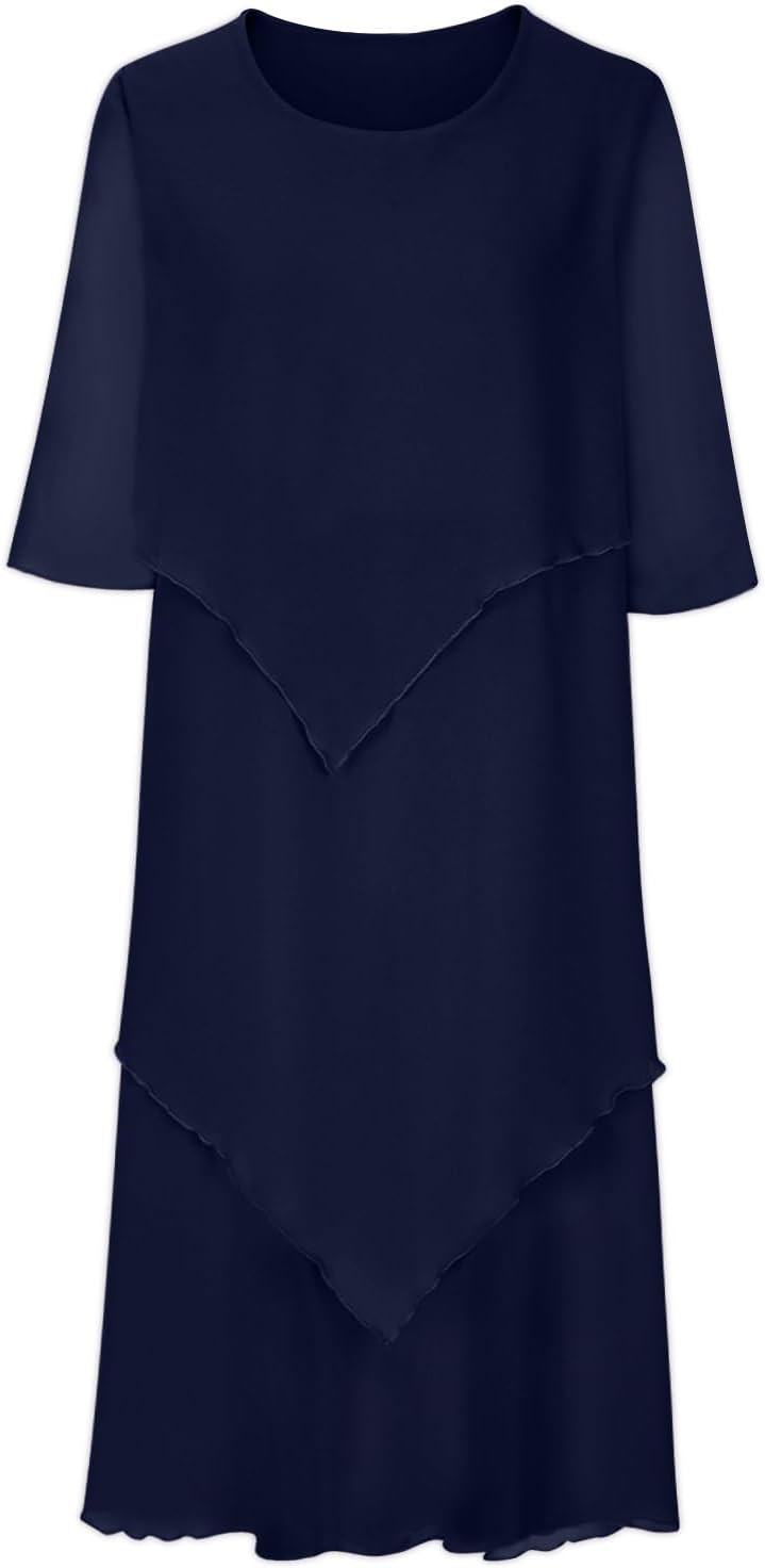 Drune | Elegantes Chiffonkleid mit Lagen-Look