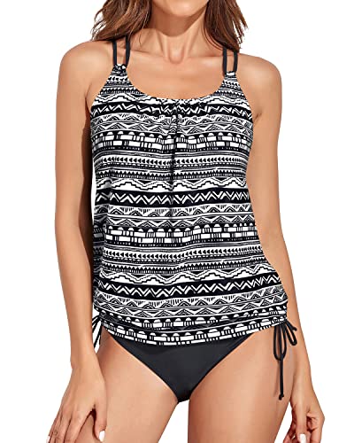 Drune | Blouson Tankini Badeanzüge Für Frauen Bauch Kontrolle Schwimmanzüge