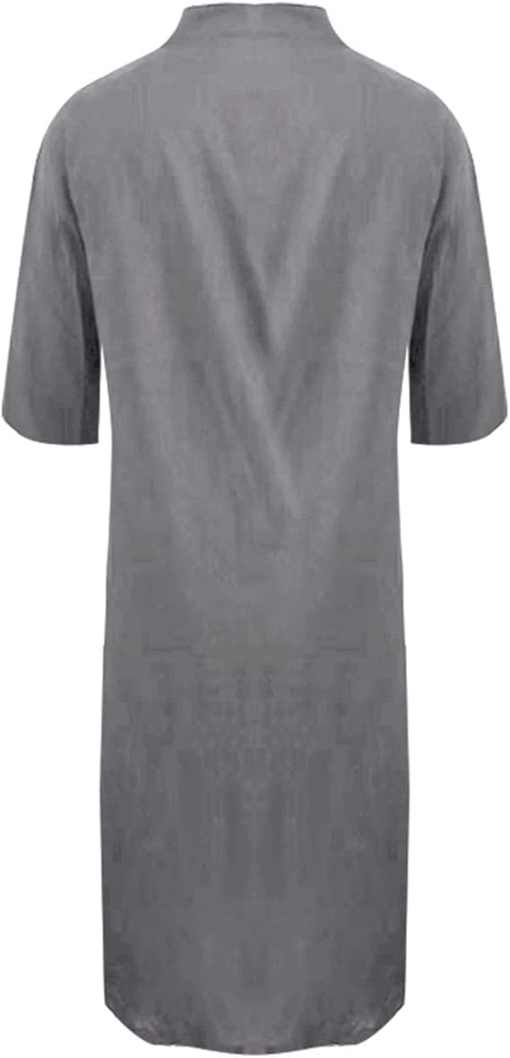 Drune | Lockeres Langes Kleid mit Langen Ärmeln und Seitentaschen Kleid